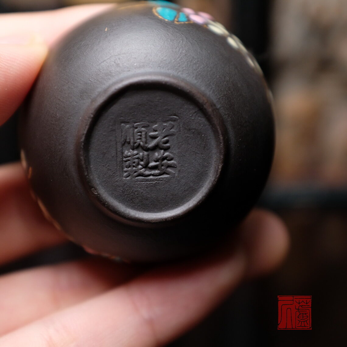 潮州老安顺粉彩工夫茶杯
